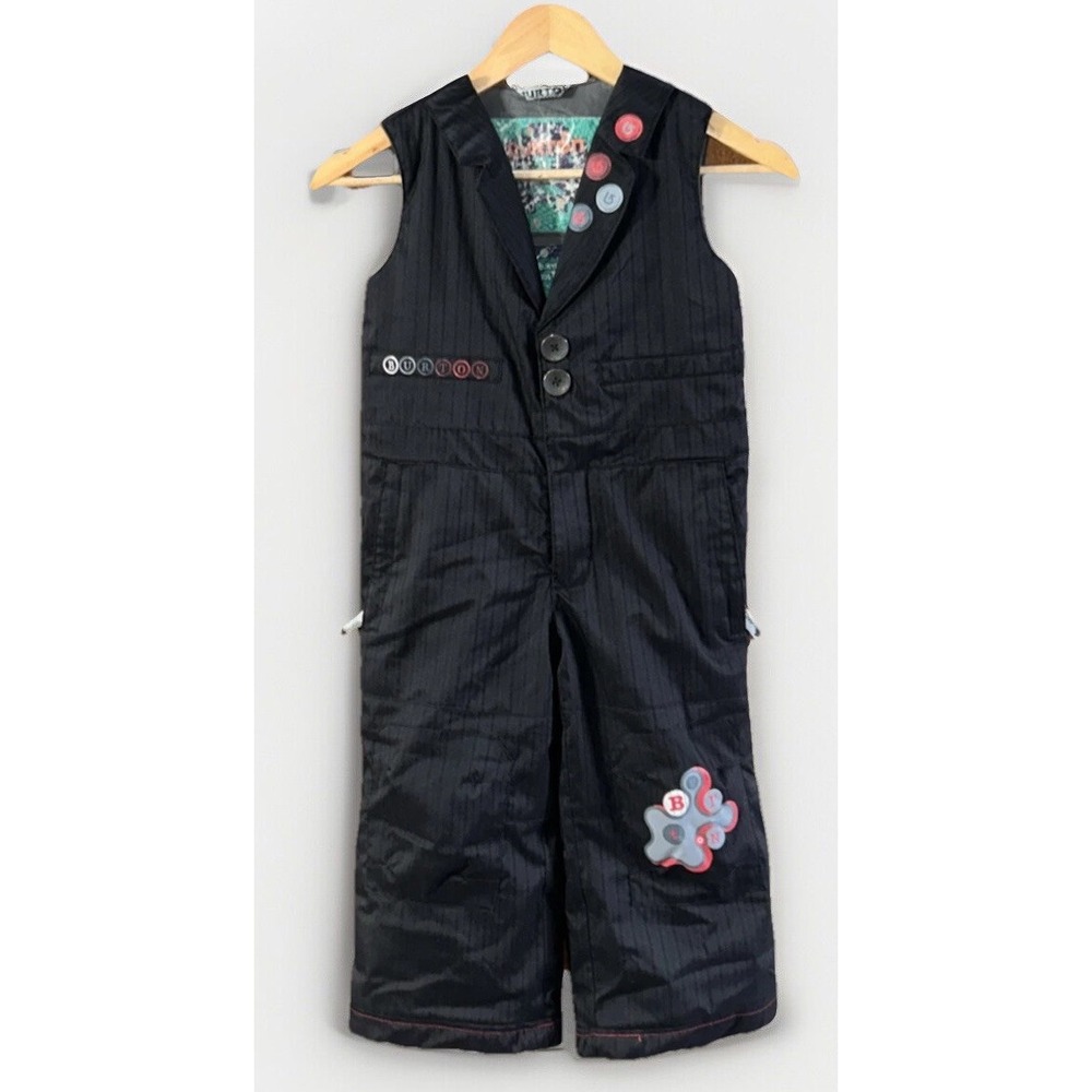 RARE Burton DryRide Tuxedo Snow Bib Overalls Kids Toddler Ski Snowboard 3T